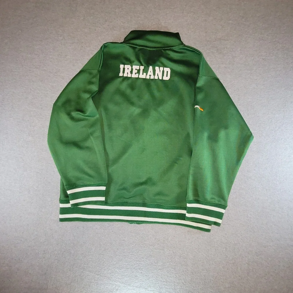 LFR Ireland Track Jacket Mens Kelly Green Full Zip Embroidered Crest Size 7-8